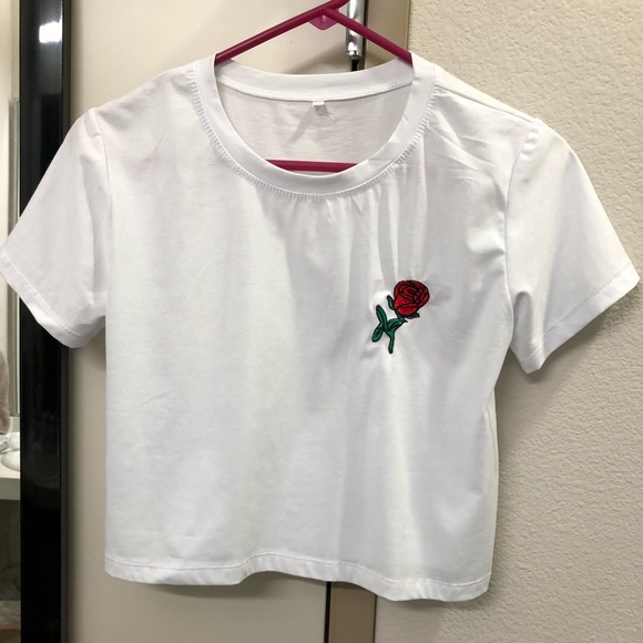 cropped rose tee - Picture 1 of 1